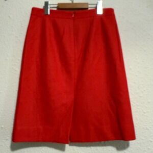 J. Crew the pencil‎ skirt 4 women's Wool Blend A-Line Midi Skirt Orange